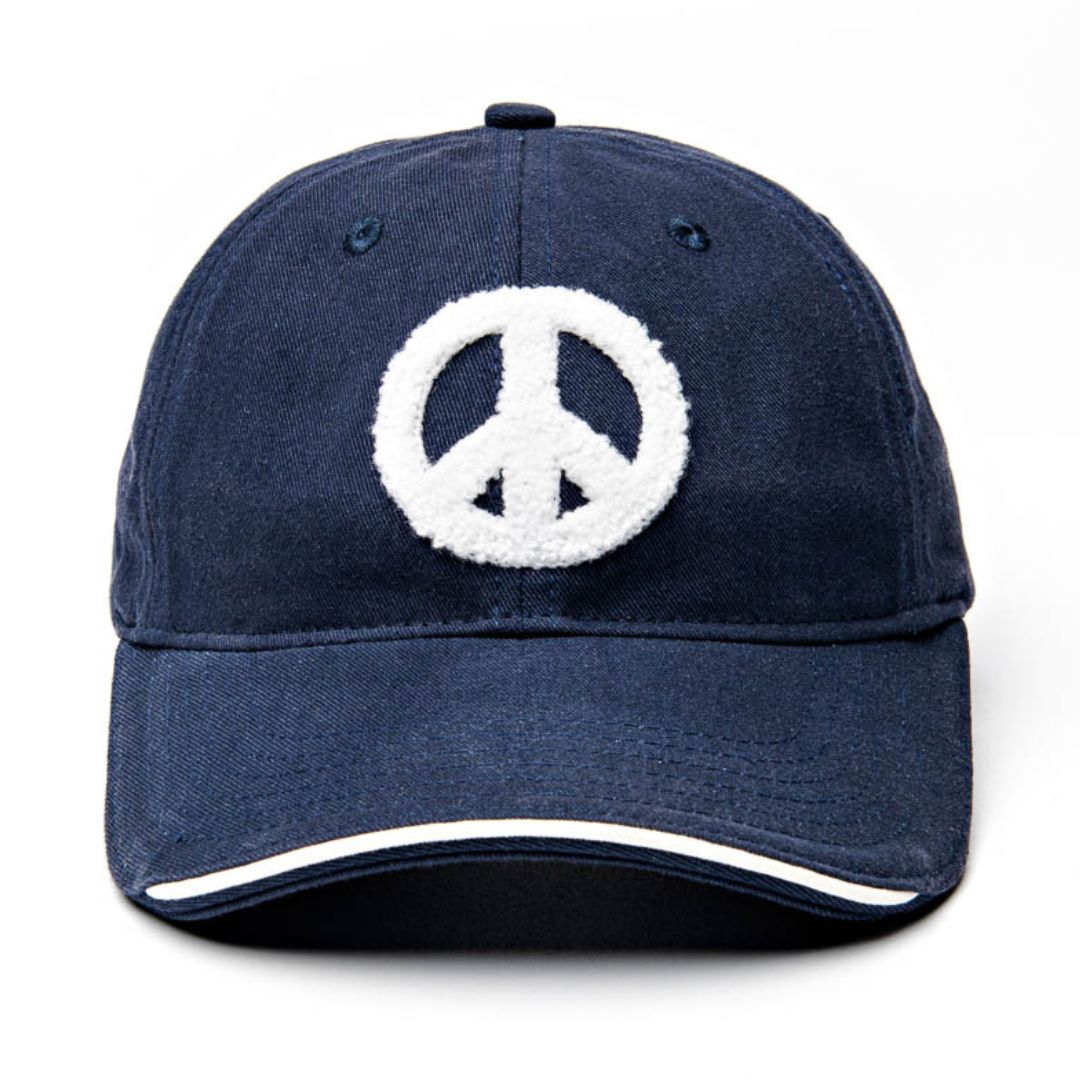 PEACE Baseball Hat, Navy