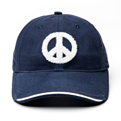 PEACE Baseball Hat, Navy