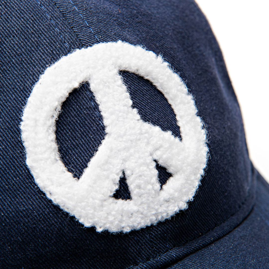 PEACE Baseball Hat, Navy
