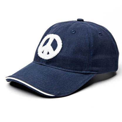 PEACE Baseball Hat, Navy